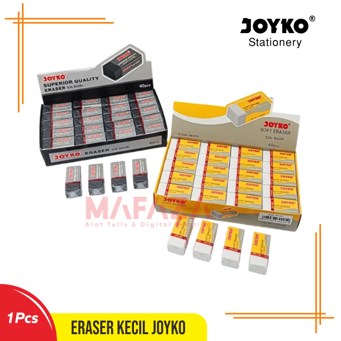 

[1 Pcs] Eraser Kecil Joyko Hitam, Putih / Stip / Penghapus Pensil Kecil Joyko ER-526B40