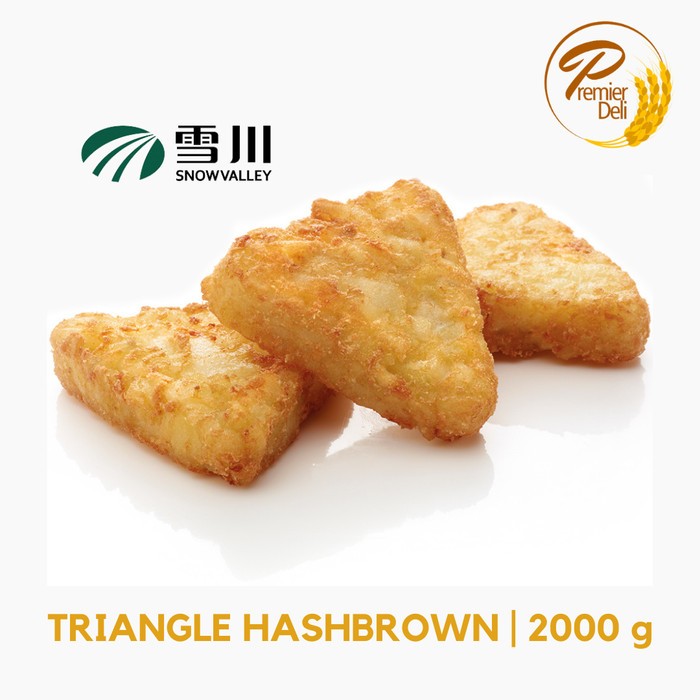 

SNOW VALLEY Triangle Hash Browns 2 Kg - Kentang Beku 2000 gram