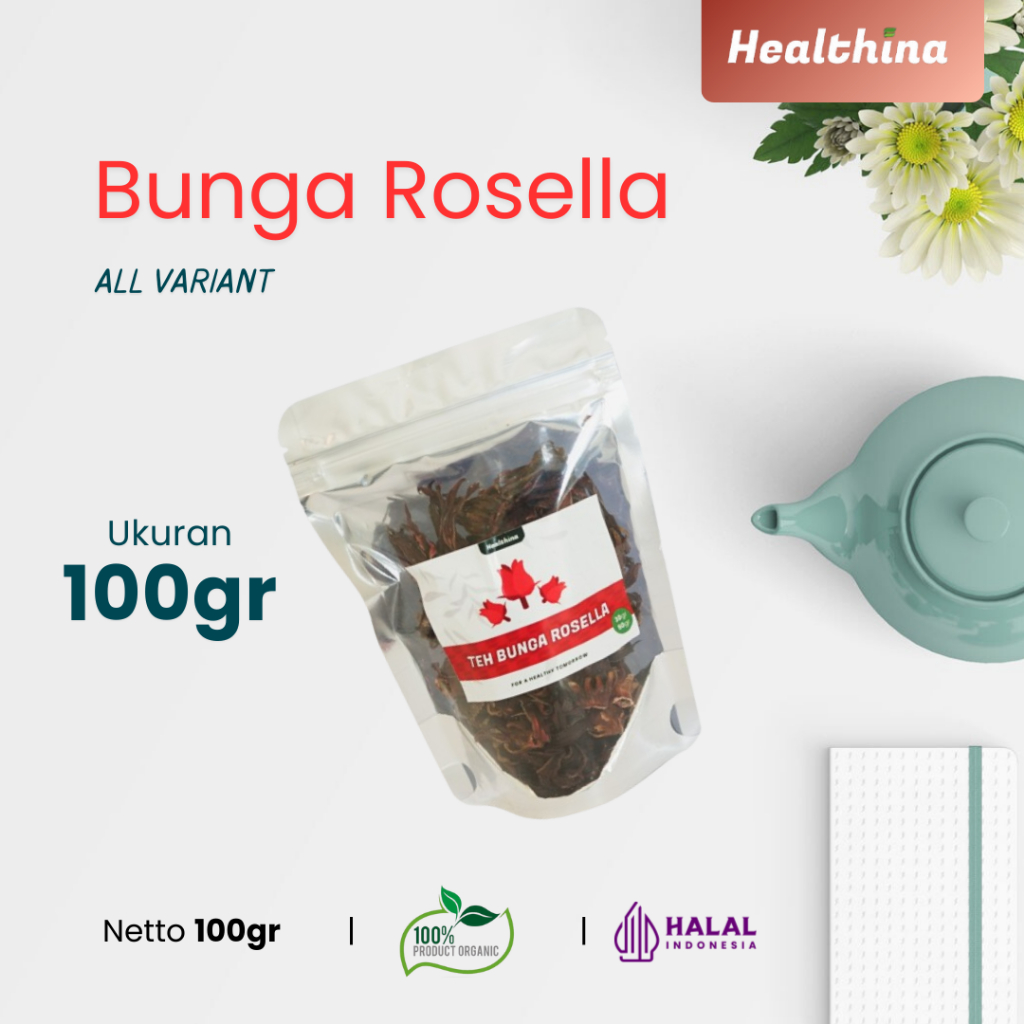 

Bunga Rosella Kering 100gr Alami Organik 100% Kaya Khasiat COD Makassar