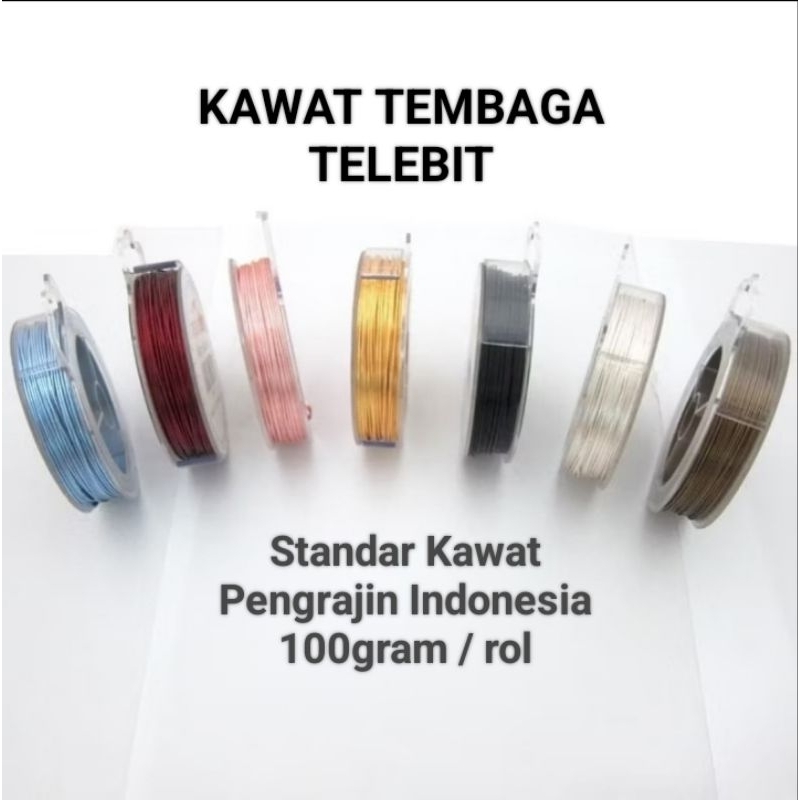 Telebit kawat Bros Kawat tembaga murni Standar pengrajin Indonesia aksesoris kawat anti karat  0.8mm