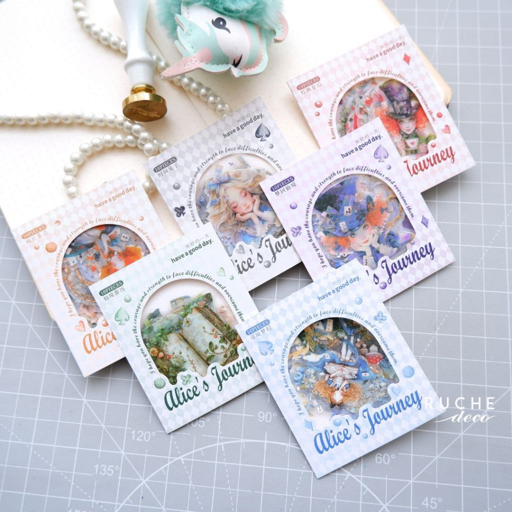 

RUCHE DECO - PET Sticker Pack - Alice's Wonderful Journey