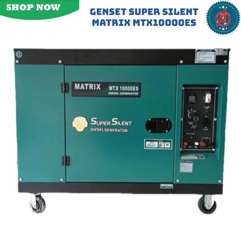 Genset Super Silent Matrix MTX 10000ES / ES-3 ( 8500 Watt, 1 / 3 Phase ) - 8500 Watt