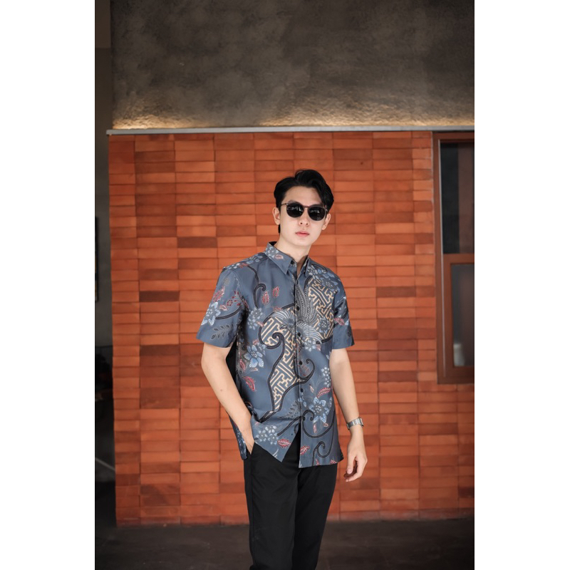 BATIK TULIS BATILIE BATIK HANZ SS SLIMFIT ATASAN PRIA