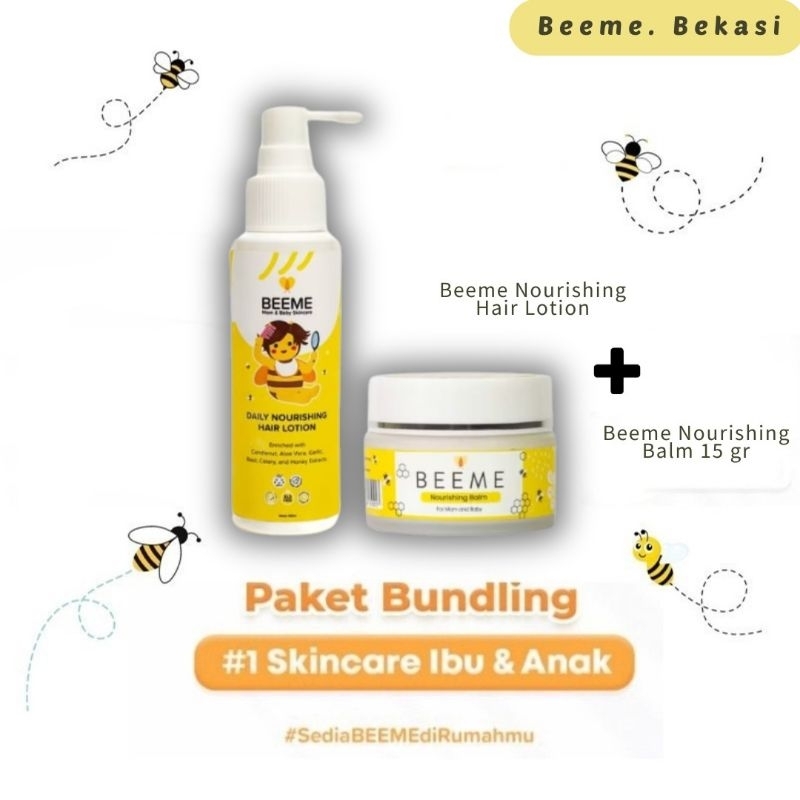 [BUNDLING] Perawatan Beeme BEEME HAIRLOTION + BEEME NOURISHING BALM 15 GR