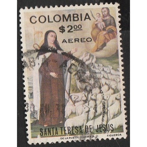 

A 11616 SATU BUAH PRANGKO AEREO POS UDARA NOMINAL $2.00 TEMA SANTA TERESA DE JESUS DENGAN KONDISI SUDAH ADA CAP