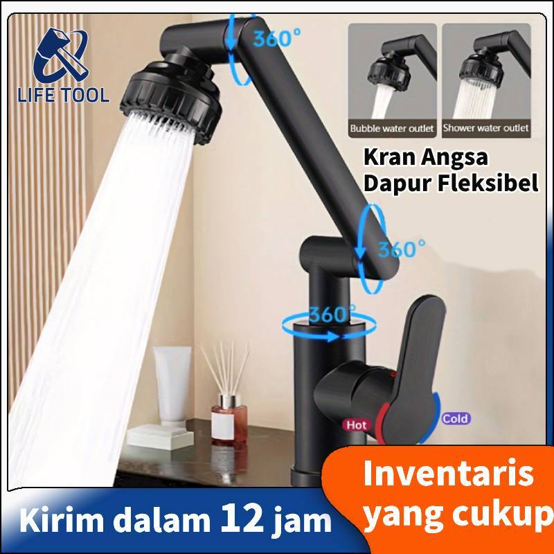 Rotasi 1080° kran angsa wastafel cuci piring /kran wastafel cuci piring/Kran Cuci Piring Tembok / 2 