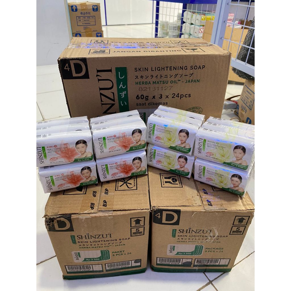 [1 DUS 72 PCS] Shinzui Sabun Batang 60gr Kemasan Terbaru / Sabun Batang Shinzui 1 Dus