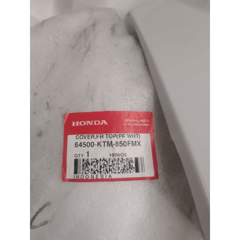 panel tameng depan honda supraX 125 original AHM kode part 64500-KTM-850FMX