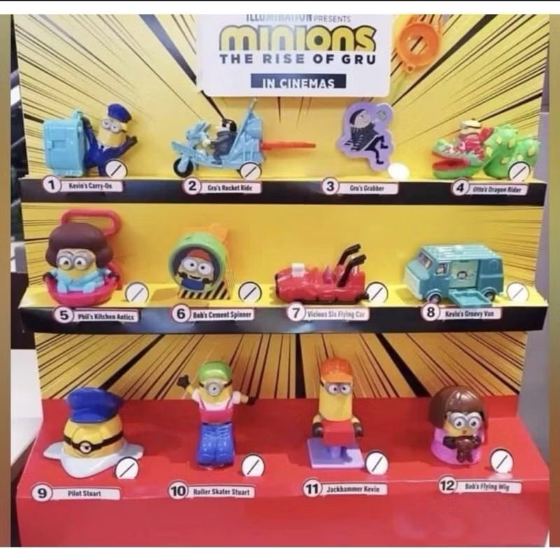 Mainan Happy Meal Mcd Minions The Rise Of Gru /Mainan Happy Meal Mcd Toys Mcdonal Despicable Me 3 Mi