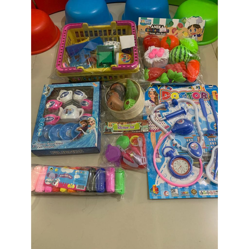 Paket usaha mainan  set mainan anak cewek anak cowok mainan anak perempuan mainan anak lelaki