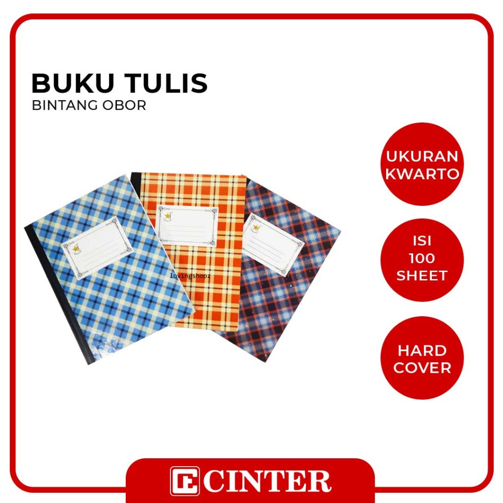 

BINTANG OBOR - BUKU TULIS / BUKU CATATAN / BUKU KWARTO ISI 100 LEMBAR