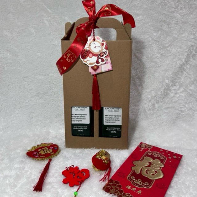

Hampers Imlek Minuman Kacang Hijau Gula Aren isi 2 Botol 500ml