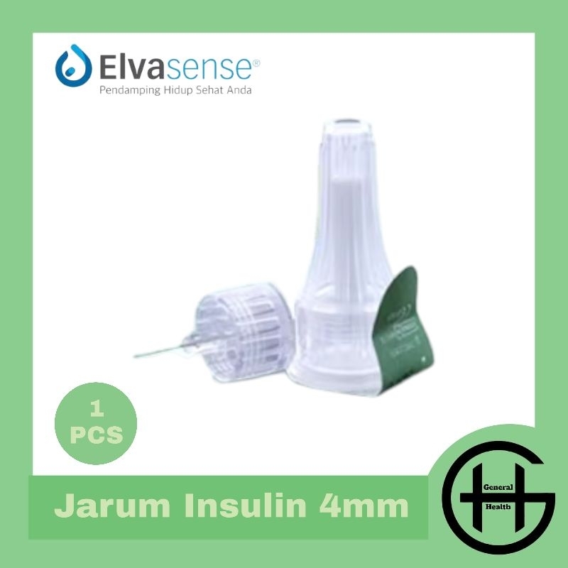 Jarum Insulin  Elvasense 4mm Ecer 1 Pcs  Insulin Pen Needle Elvasense