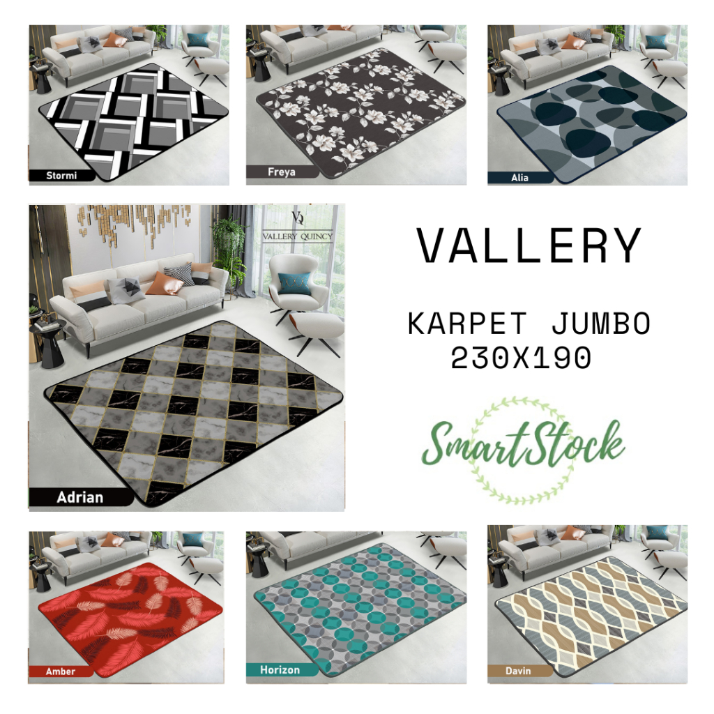 SS Vallery Quincy Karpet 230X190 90X140 cm Carpet 230X190 JUMBO 90X140 TRAVEL Malaysia