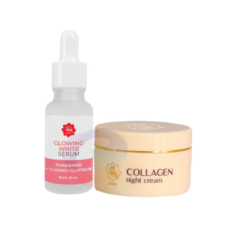 VIVA COSMETICS Paket Collagen Cream + Serum Glowing | Paket Glowing Viva