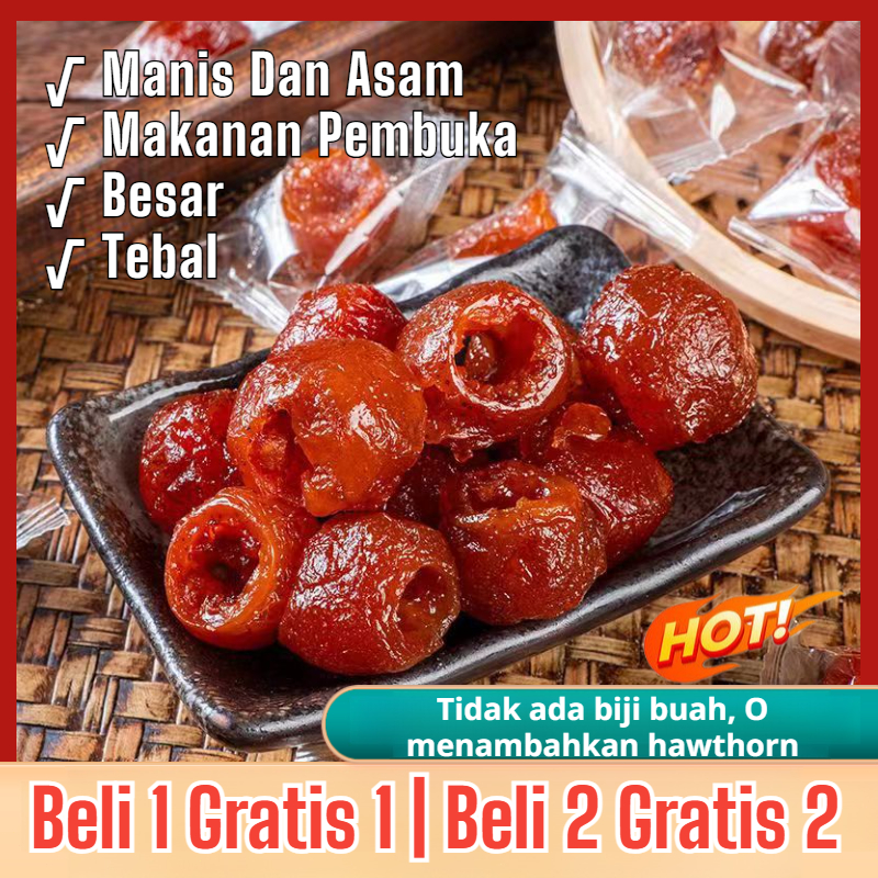 

✨Beli 1 gratis 1✨Hawthorn kering asam manis/hawthorn kering tanpa aditif/hawthorn kering udara alami/camilan sehat hawthorn kering/camilan buah yang diawetkan/rendah lemak halal untuk anak-anak