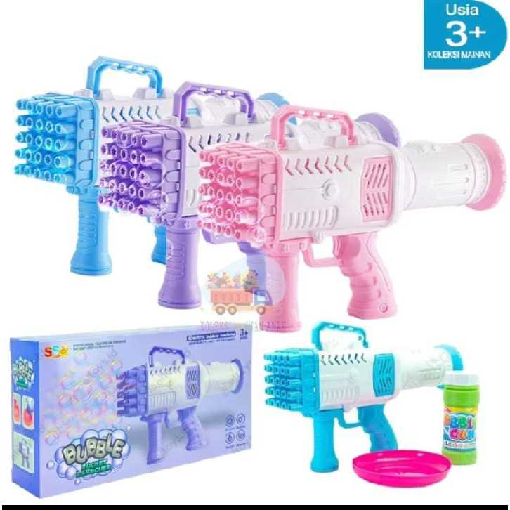 Bubble Gun Besar Jumbo Big Bubble Gun Pistol Bubble Gun Mainan/25 Lubang Automatic Bubble Gun Mainam