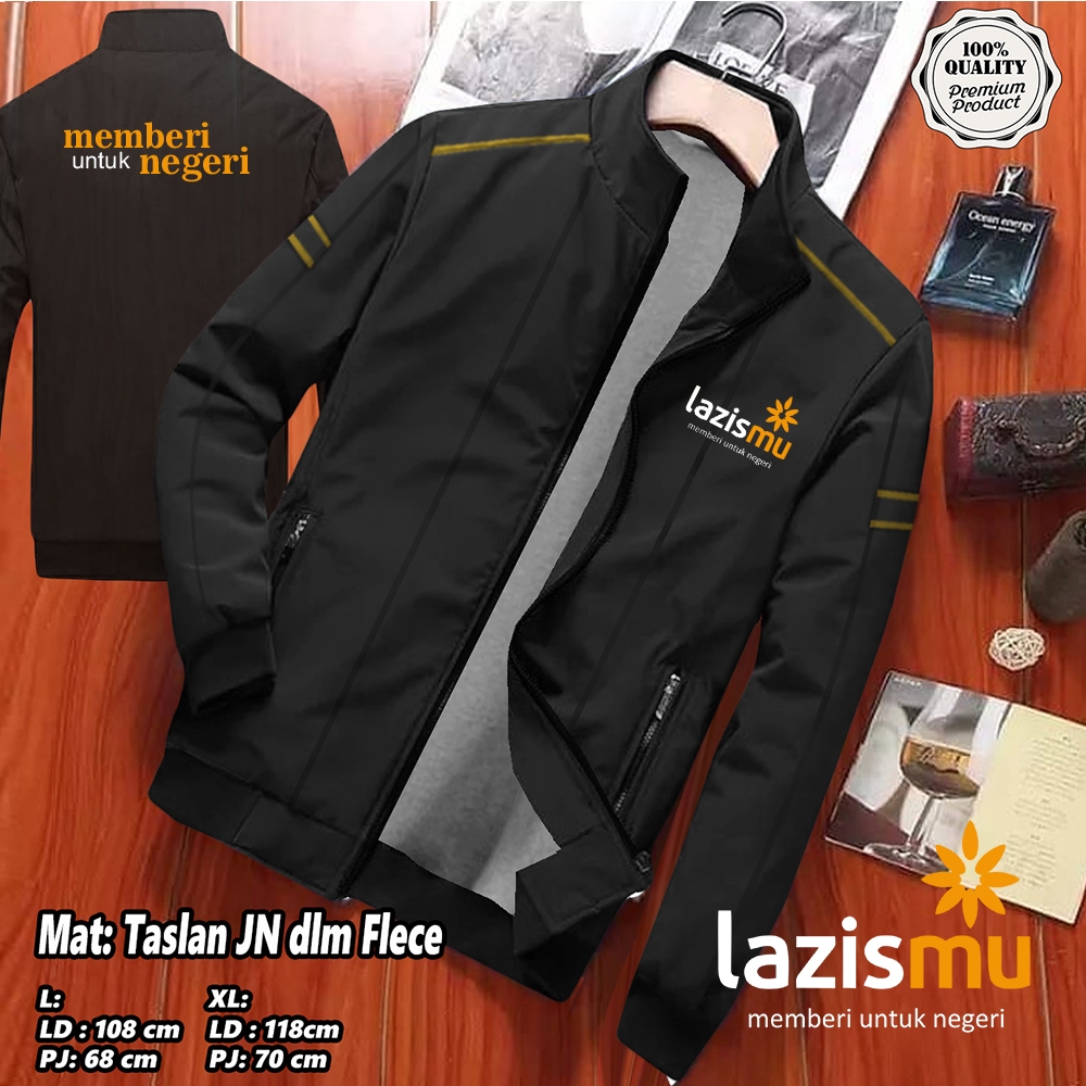 JAKET PARASUT LAZISMU TERBARU / JAKET DISTRO SERAGAM / FREE CUSTOM SABLON