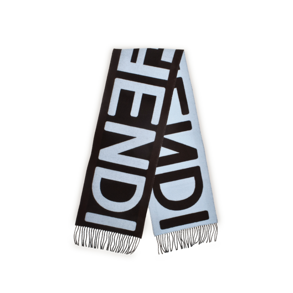 Logo wool scarf