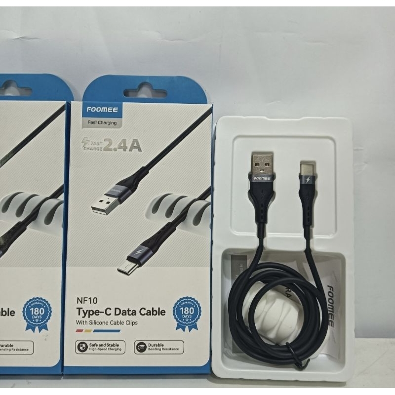 FOOMEE NF10 TYPE-C Data Cable With Silicone Cable Clips