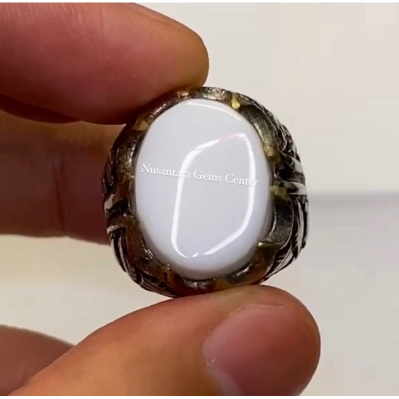 Cincin Akik Yaman Abyad Asli Origin Yaman Hadra'maut