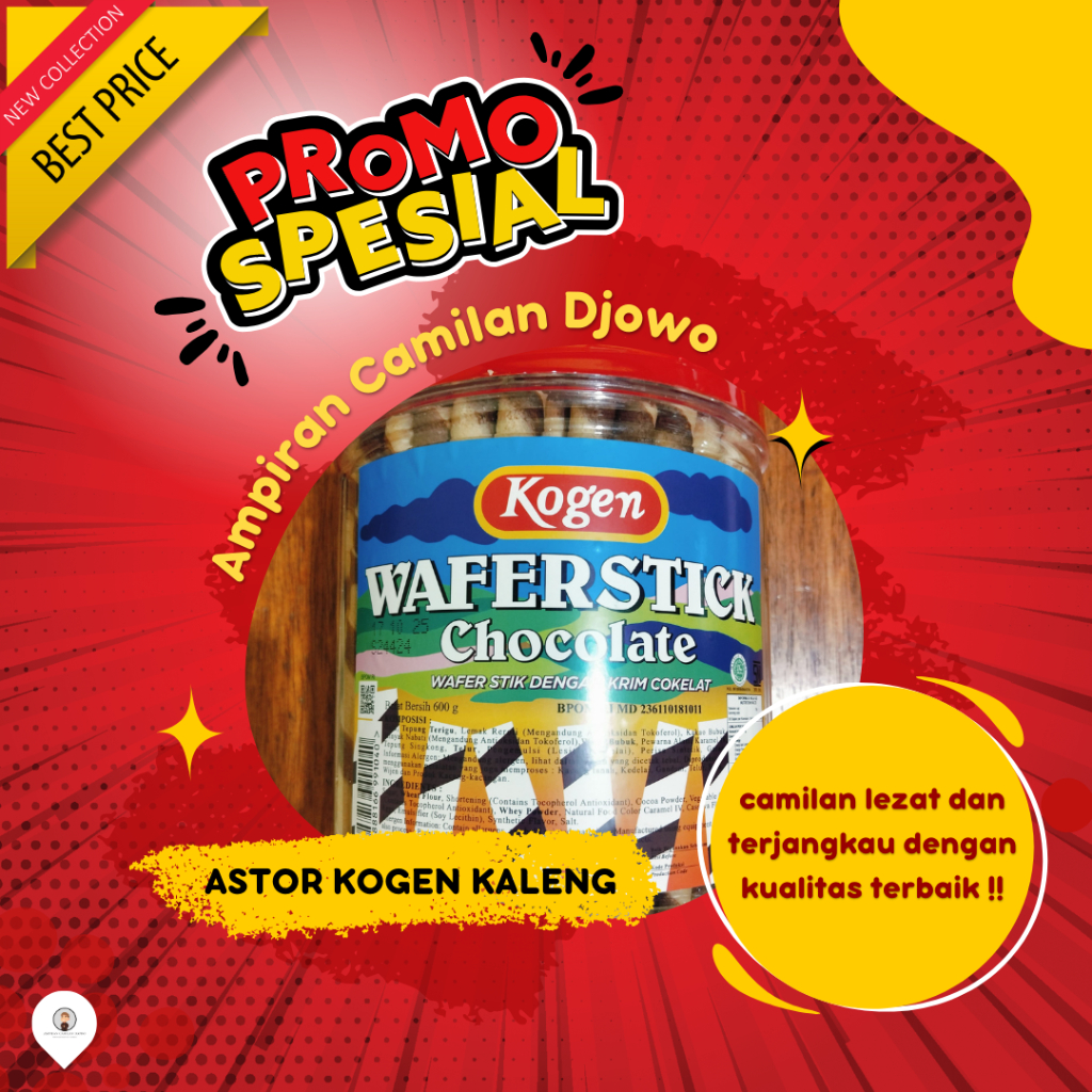 

Astor Kogen Waffer Roll Stick Kaleng & Refill 500gr / 600GR Termurah - Ampiran Camilan Djowo