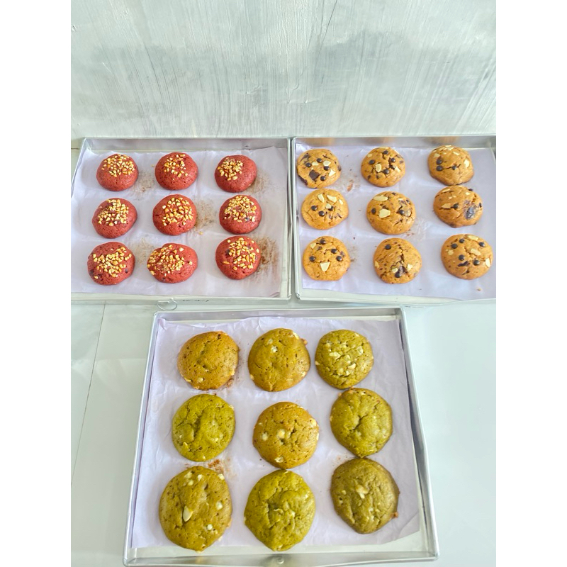 

Soft Cookies Varian Mix Isi 3 pcs(Original,Redvelvet,dan Matcha)