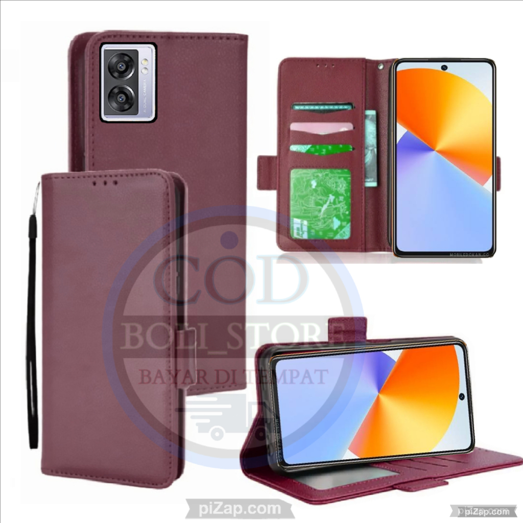 CASE HP OPPO A77S/A77 CASE LEATHER FLIP COVER WALLET STANDING DOMPET CASING