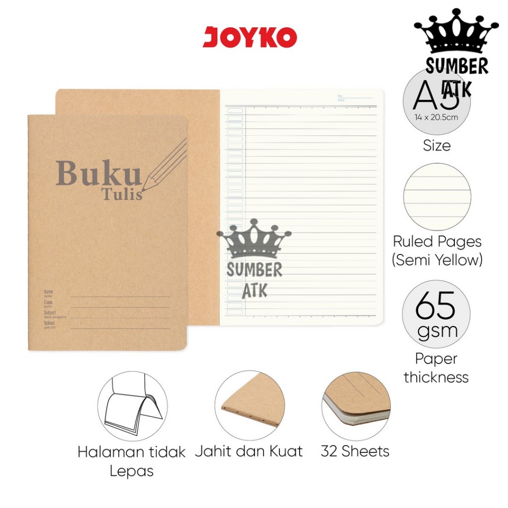 

Buku Tulis Catatan Bergaris Ruled Notebook Joyko NB-741 A5