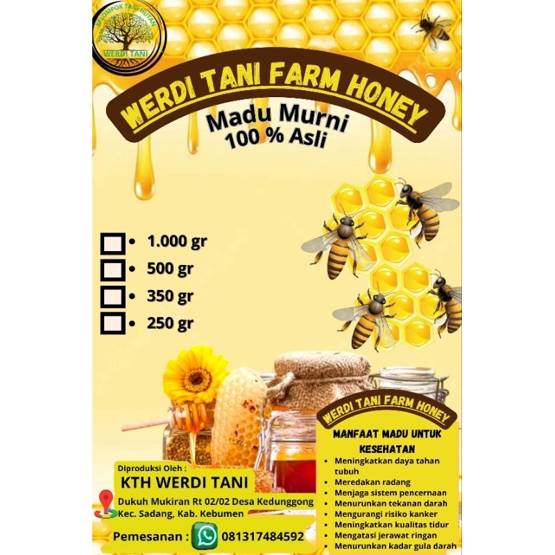 

Madu Lebah Ondoan 100% Asli 150 Gram