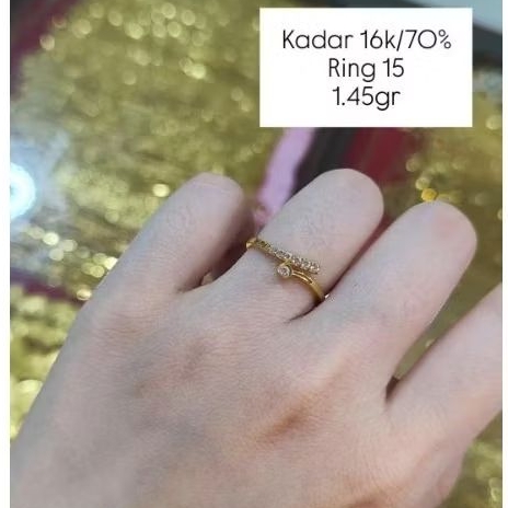 Cincin Emas Kadar 70%/16K Cincin Emas Asli Cincin Emas Tua Cincin Emas Modis