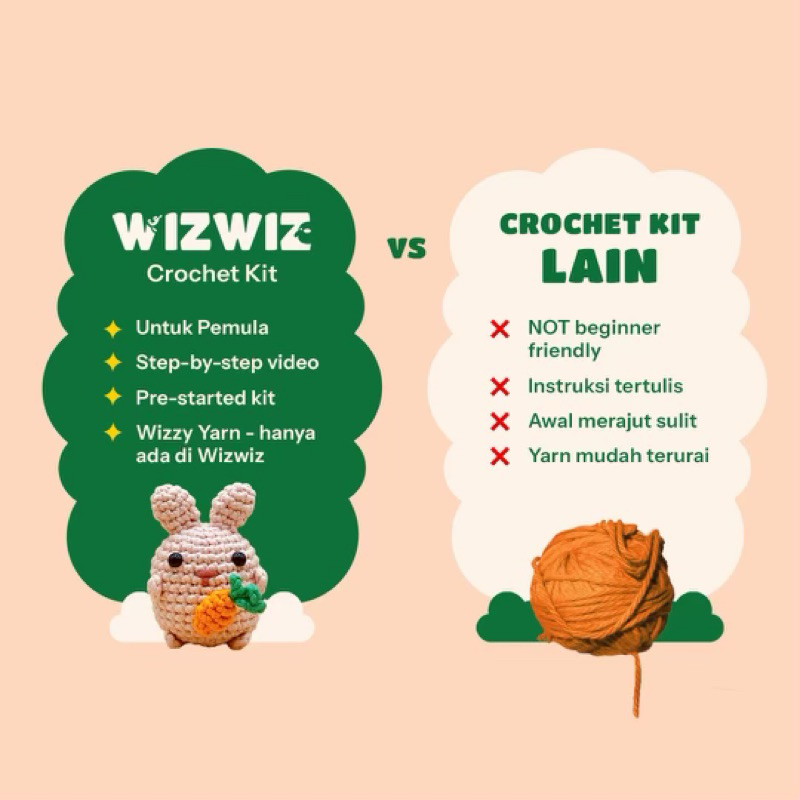 Diy Crochet Kit Amigurumi - Dreamy The Unicorn - Rajut Boneka Pemula