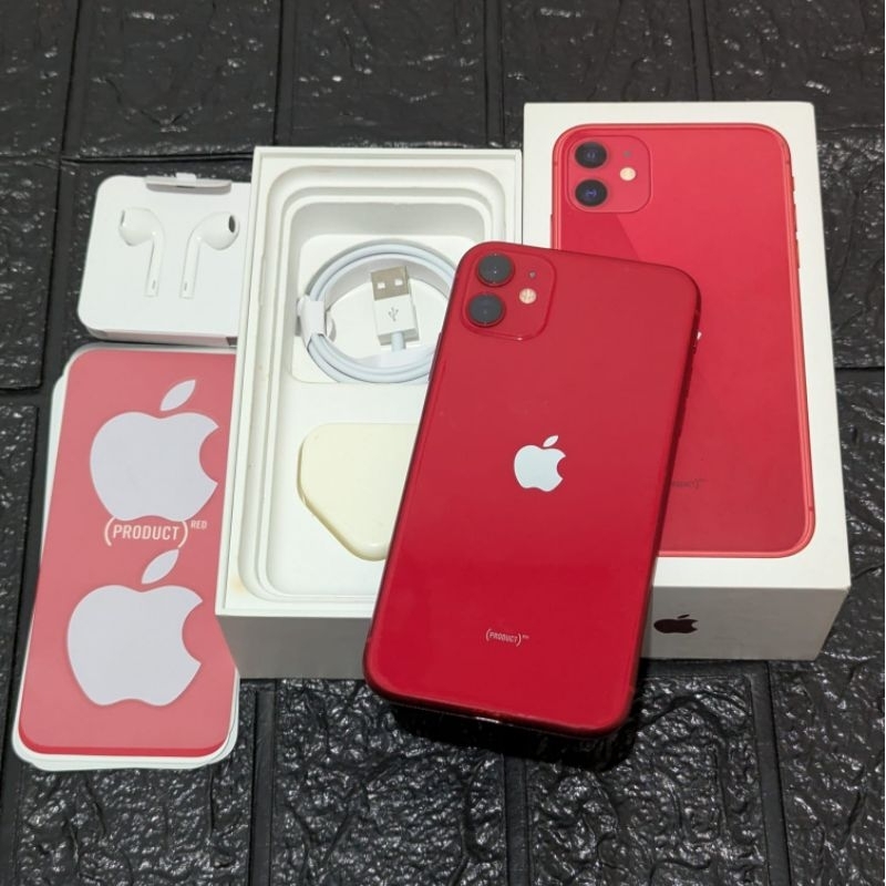 iphone 11 128gb red fullset imei resmi bea cukai sinyal aman permanen setara ibox gdn digimap