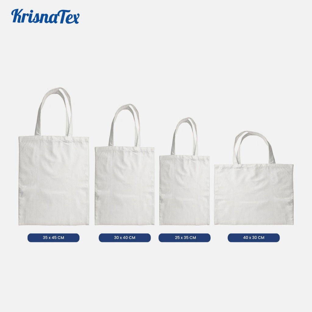 TERLARIS TOTE BAG BLACU POLOS - TAS BELANJA KAIN GOODIE BAG SHOPPING TOTEBAG