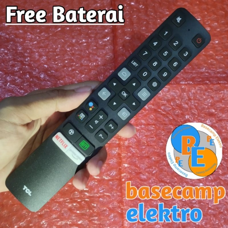 Remote TV TCL Android TV Original Asli RC901V FMR6 Free Batu Baterai Remot TV TCL Android TV RC901V 