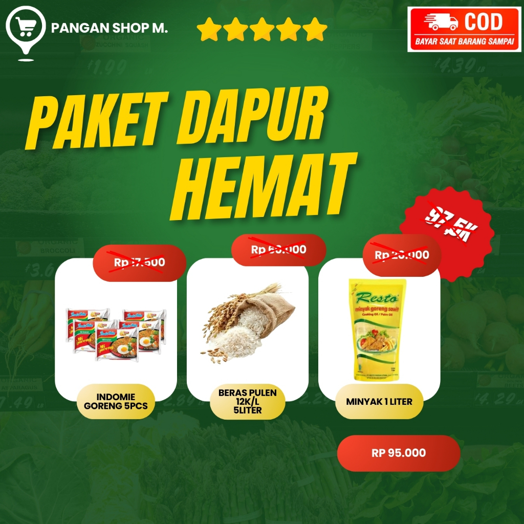 

PAKET DAPUR HEMAT/MIE INSTAN/BERAS/MINYAK GORENG