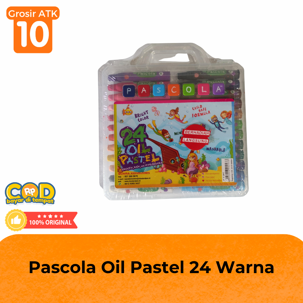 

(ISI 24 PCS) CRAYON/OIL PASTEL PASCOLA 24 WARNA