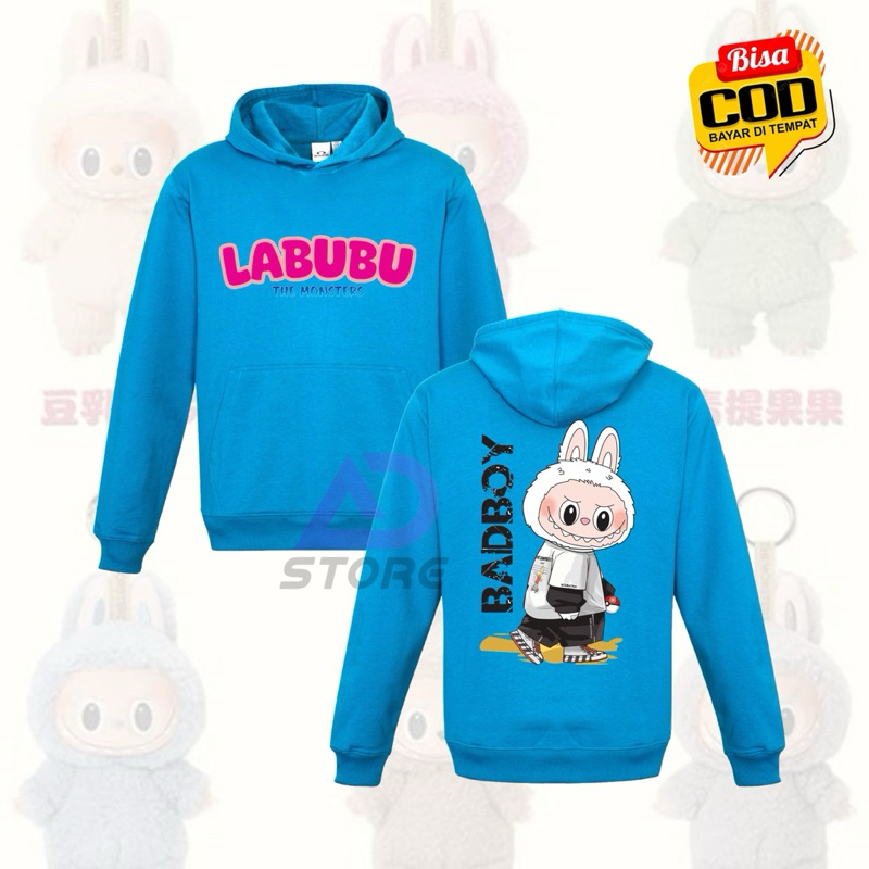 Jaket Hoodie Anak Gambar Depan Belakang The Monsters Labubu Badboy Kartun Anak Viral