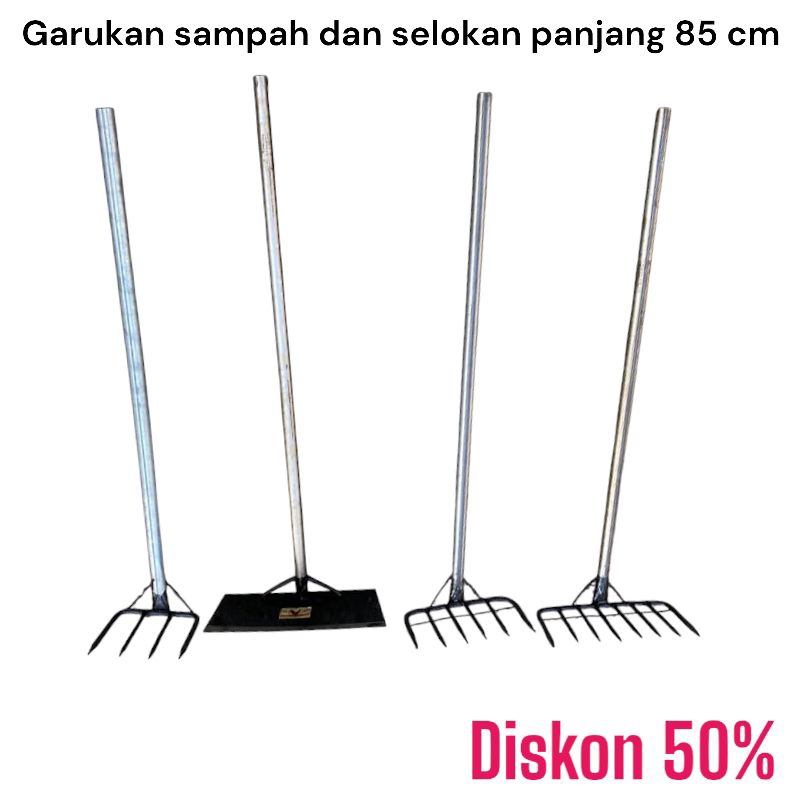 Garukan Sampah Serbaguna-Garuk panjang 1 meter-Alat pembersih garukan selokan-Promo Alat Berkebun-Ga