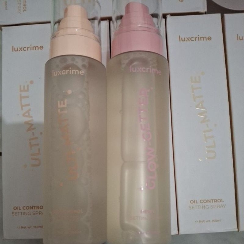 LUXCRIME SETTING SPRAY ULTIMATE DAN GLOWBETER