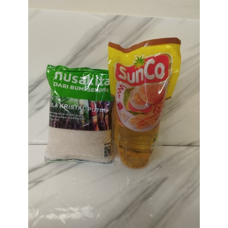 

Paket Bundling [Minyak Goreng Sunco 1L dan Gula 1Kg]