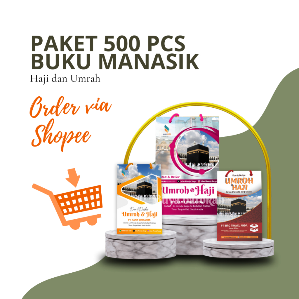 

PAKET 500 PCS BUKU MANASIK HAJI UMRAH CUSTOM