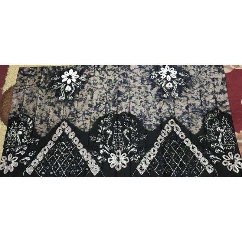 Kain Sasirangan katun satin 2 meter khas banjarmasin Kalimantan Selatan 3 gradasi warna oleh oleh ku