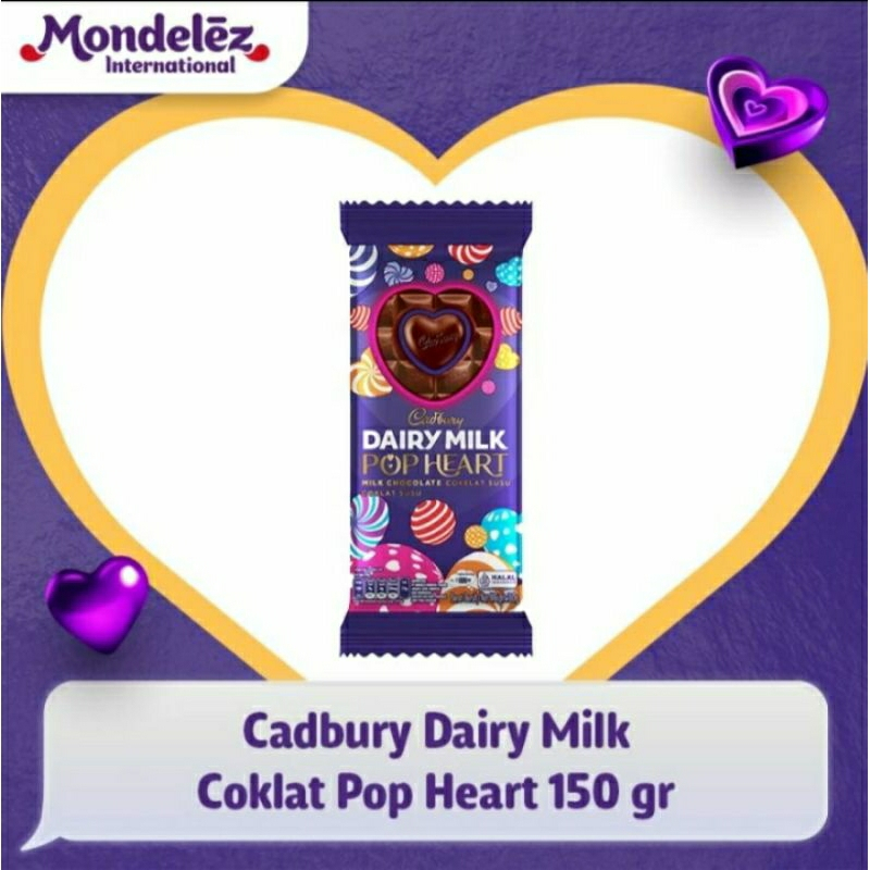 

Dairy Milk Pop Heart 150 gr - Coklat Batang Berbentuk Hati - Rasa Susu Yang Nikmat - Kado Spesial