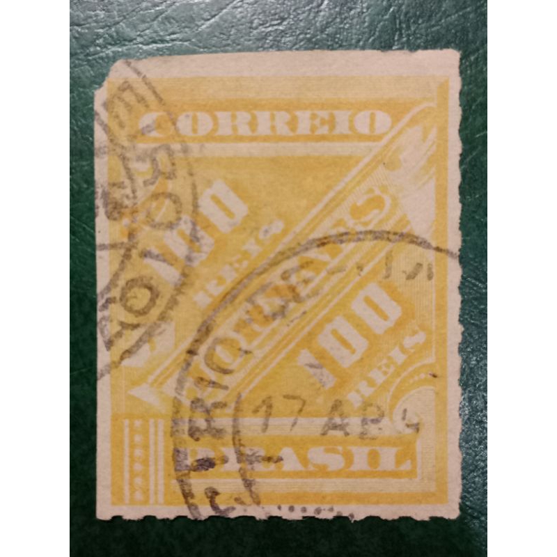 

Prangko Brasil Kuno Jadul 100 Reis tahun 1889 USED