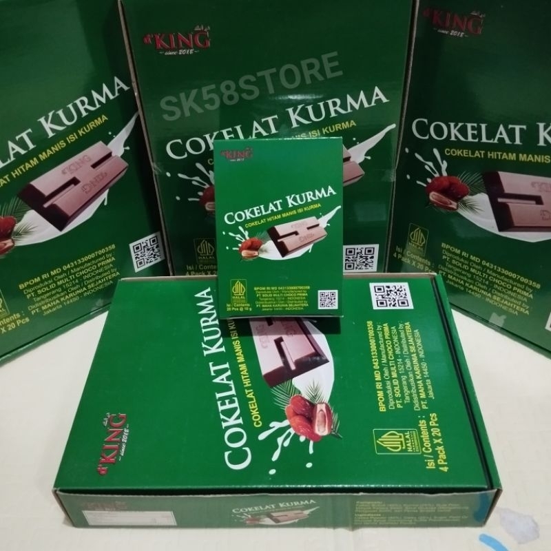 

d'King Cokelat Kurma 1 Pak isi 20 pcs
