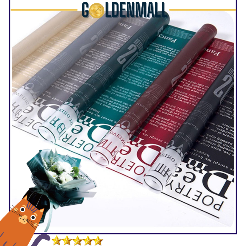 

Kertas Buket Bunga Flower Wrapping Cellophane Waterproof Florist 6058