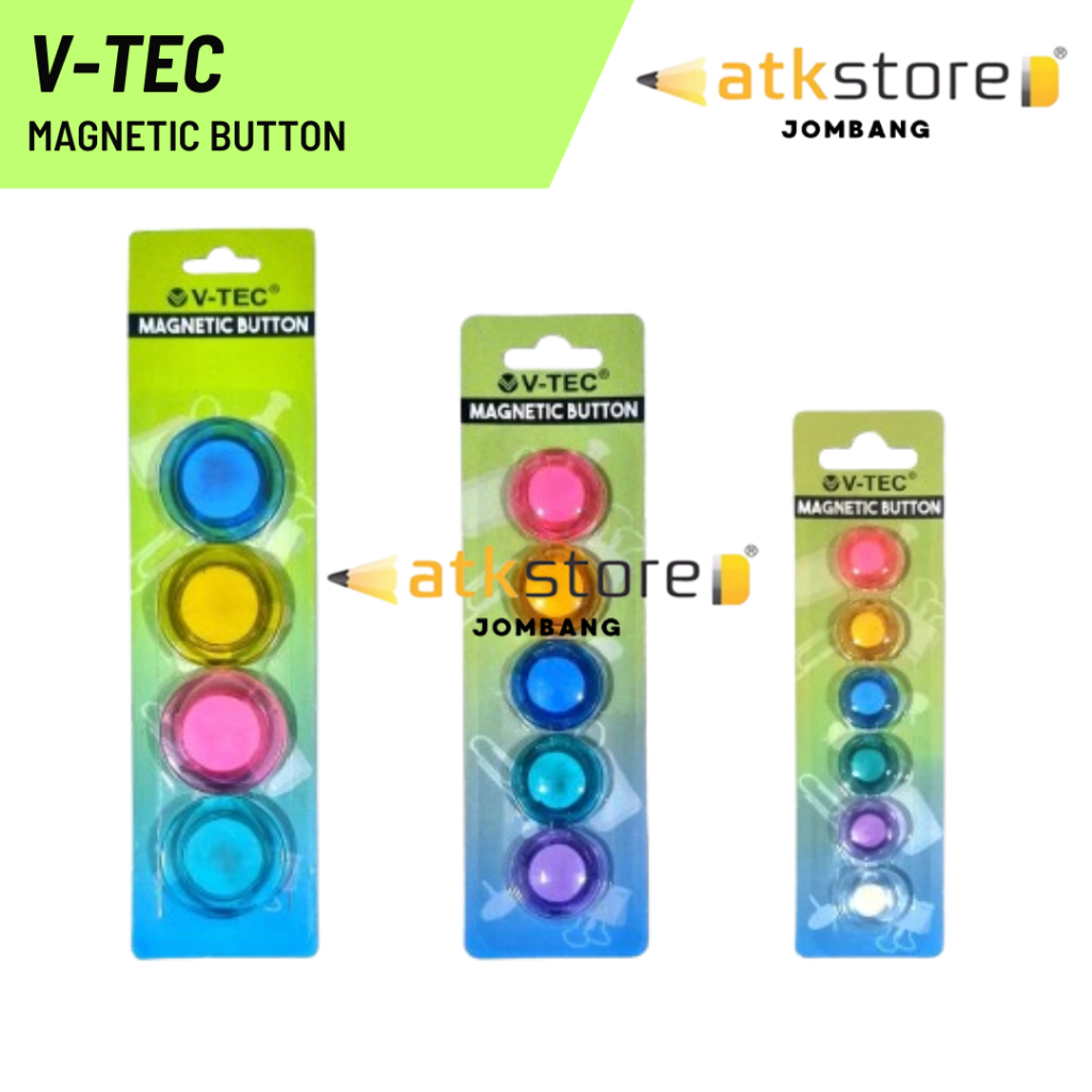 

V-TEC Pin Papan Magnet 20mm / Magnetic Pin Pastel Transparant Magnetic Button