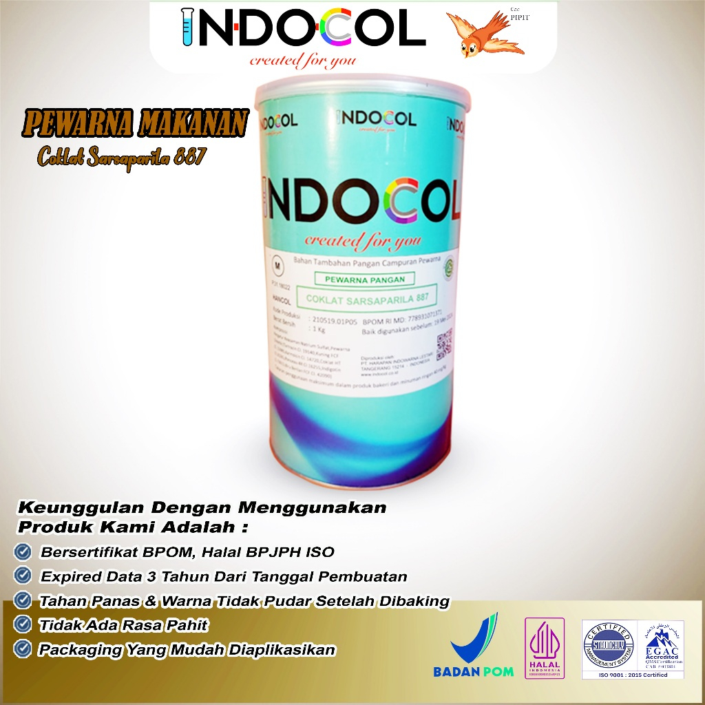 

Pewarna Makanan INDOCOL COKELAT SARSAPARILA 887