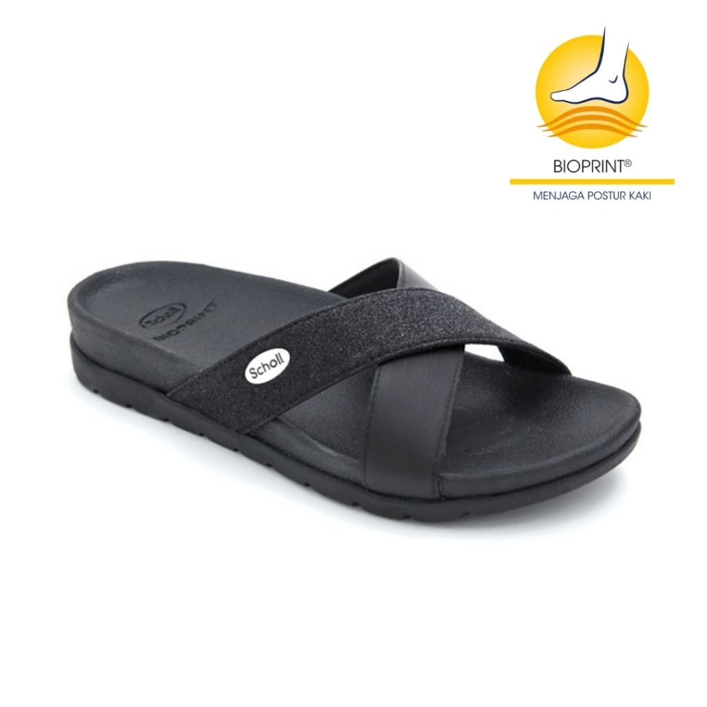 Scholl Remi Black Sandal Wanita